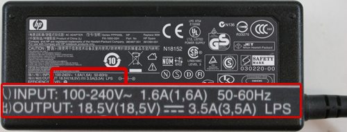 Device power label