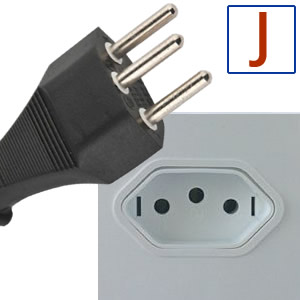 Power plug & socket type J.